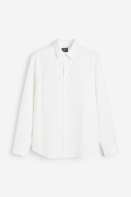Camisa en mezcla de lino Regular Fit - H&m фото 3