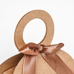 Цена за 10 шт. Коробка складная, с бантом и ручкой, крафт, 6?8?3 см - UPAK LAND фото 3