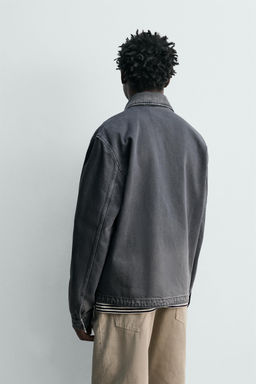 CAZADORA DENIM REGULAR FIT CREMALLERA / ?ndigo oscuro - Zara фото 3