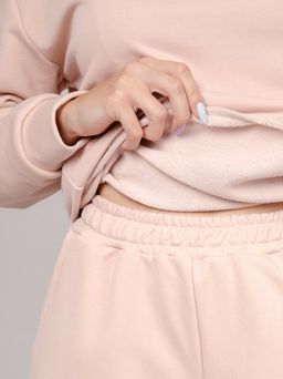 Костюм Лайк бежевый, футер петля - Малина фото 6