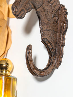 Крючок декоративный чугун "Лошадь и подкова" 17,7х10,5х3,5 см