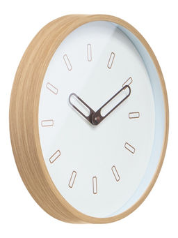 Часы настенные классические, бесшумные, плавный ход, циферблат d=30 см, бежевые, от батарейки 1×АА