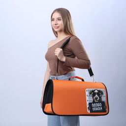 Сумка - переноска раскладная, каркасная Особо опасен 52x22x29 см - Пушистое счастье фото 9