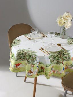 Скатерть Этель Family picnic, d=150 см 3 см с ВГМО, 100% хлопок, саржа 190 г/м?