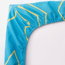 Простыня на резинке Этель Бирюзовый лепесток 180х200х20 см  фото 3