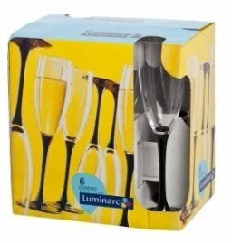 Набор фужеров (бокалов) для шампанского ДОМИНО 6шт 170мл арт.H8167 /Люминарк/ - Luminarc фото 12
