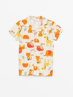 Polo Yaka Bask?l? Erkek Bebek 2li Pijama Tak?m? - Waikiki фото 2