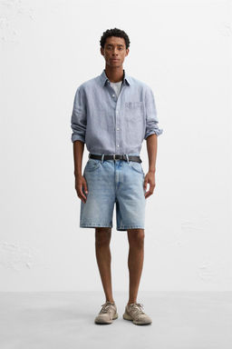 REGULAR FIT DENIM BERMUDA SHORTS