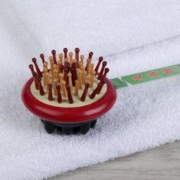 Массажёр-чесалка Отдых двусторонний, 38 8 5,5 см, универсальный, деревянный, разноцветный - Onlitop фото 2