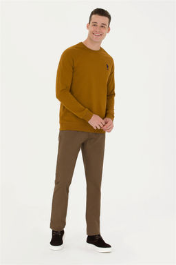 U. S. Polo Assn / Мужской базовый свитшот кокосового цвета - U.s. polo assn фото 4