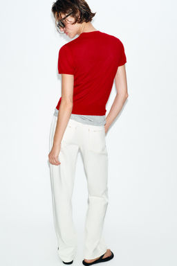 TOP PUNTO CON LANA / Rojo - Zara фото 6