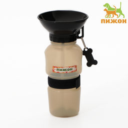 Прогулочная автопоилка, 500 мл, бежевая