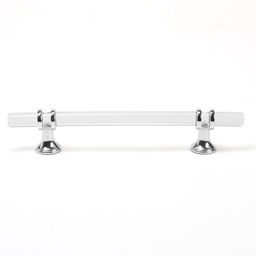 Ручка-скоба CAPPIO PK106, м/о 128 мм, d=12 мм, пластик, цвет прозрачный/хром