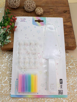 Набор свечей с лопаткой для торта "Slice&light" 24 шт., multicolor (7,8 см)