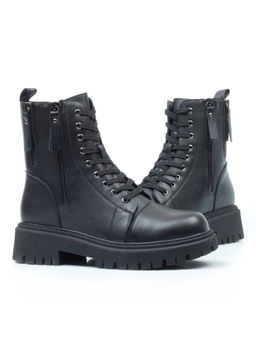 01-5275-1 BLACK Ботинки демисезонные женские (натуральная и искусственная кожа, байка) - Фабричный китай фото 13