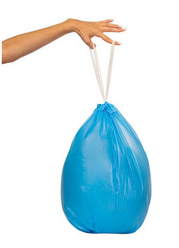 BONUS пакеты д/мусора с завязками 35л*15шт HD 51*52см синие 13 мкм