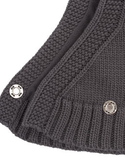 Капор жен. шерсть+акр LB-A53074 graphite