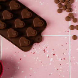 Форма для конфет и шоколада Доляна Сердцеедка, силикон, 21.5?11?1.5 см, 15 ячеек, коричневая