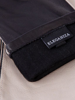 Перчатки женские ш/п F-IS0065 latte/black - Eleganzza фото 5