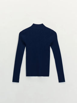 Джемпер в рубчик с молнией / Zarina  фото 7