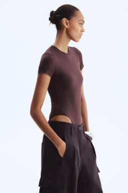 Body de manga corta en microfibra - H&m фото 6