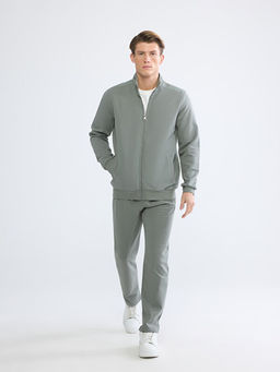 Dik Yaka Erkek Fermuarl? Sweatshirt