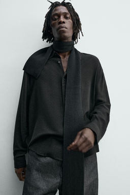 VISCOSE/COTTON TEXTURED SHIRT - Zara фото 4