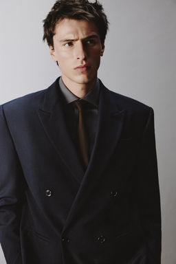 LIMITED EDITION DOUBLE-BREASTED WOOL BLEND SUIT BLAZER - Zara фото 13