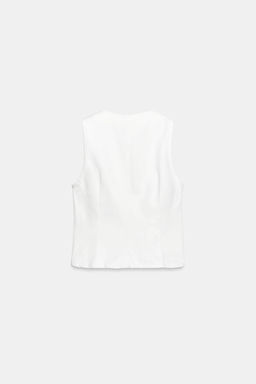 TOP Z1975 ACABADOS ONDULADOS / Blanco - Zara фото 8
