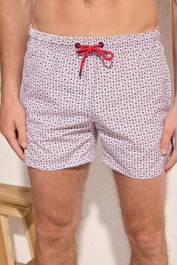 Trendyolmilla Man K?rm?z? Standart Fit Marin Temal? Bal?k Bask?l? Mayo Deniz Sortu TMNSS25DS00007  фото 3