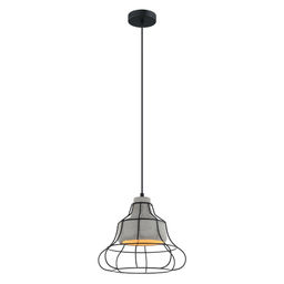DLC-V302 E27 GREY Светильник декоративный подвесной ТМ "Fametto", серия "Vintage". Без лампы. Материал металл, цемент; цвет серый. d-290мм, h-1000мм.