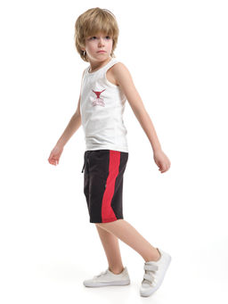 Шорты для мальчика 22-3458 черный | горчичный - Mini maxi фото 7