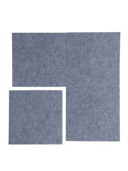 Ковролин самоклеящийся для пола и для стен, 300×300 мм, цвет светло – серый, 10 шт.