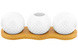 Вазочка под зубочистки + набор для специй 2 пр. 19,5*7*6 см 75 мл Ромбики на деревянной подставке - Elan gallery фото 21