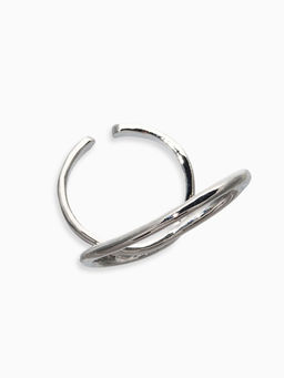 Кольцо металл "Спираль", цвет серебро, безразмерное
