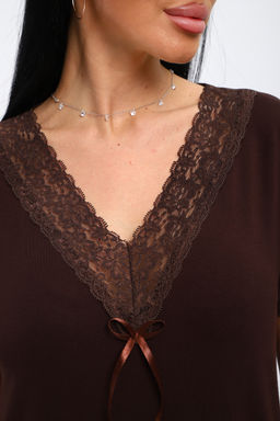 Ночная сорочка из вискозы Олеся шоколад - Амадэль фото 20
