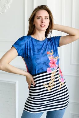 Туника женская из вискозы Гера синий - Амадэль фото 2