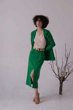 Юбка миди-макси зелёная