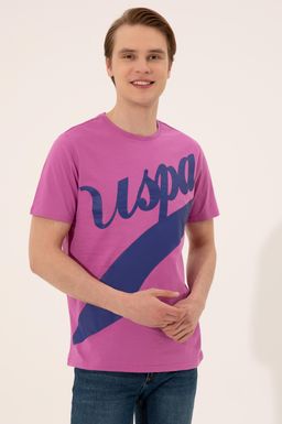 U. S. Polo Assn Мужская фиолетовая футболка с круглым вырезом - U.s. polo assn фото 2