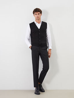 Standart Kal?p V Yaka Erkek Triko Yelek