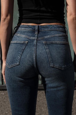 TRF CROPPED HIGH-WAIST BELL BOTTOM JEANS - Zara фото 3