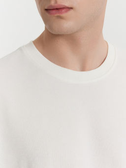 Футболка мужская кремовая оверсайз