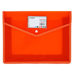 Папка-конверт на кнопке А4, 500 мкр, с расширением, горизонтальная, карман для визиток, МИКС - Simaland фото 5