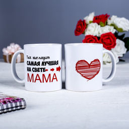 Кружка сублимация Самая лучшая на свете мама, c нанесением
