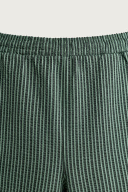 BERMUDA REGULAR FIT SEERSUCKER CONFORT / Verde - Zara фото 8