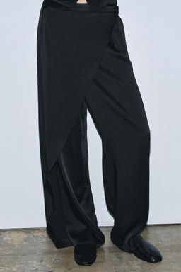 ZW COLLECTION LIMITED EDITION SATIN PAREO TROUSERS - Zara фото 2