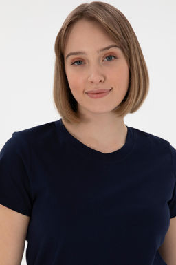 Kad_n Lacivert Basic Ti__rt Sepette S_rpriz _ndirim - U.s. polo assn фото 2