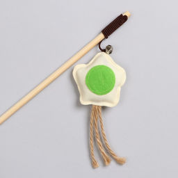 Дразнилка-удочка из эко-материалов Звезда с перьями - Пижон фото 2