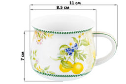 Кружка 250 мл 11*8,5*7 см Лимоны, бочонок, NEW BONE CHINA - Elan gallery фото 2
