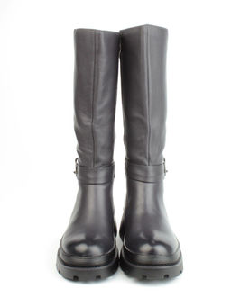 02-FI714-2M BLACK Сапоги зимние женские (натуральная кожа, байка, натуральный мех) - Фабричный китай фото 7